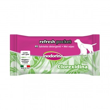 Inodorina Refresh – мокри кърпички с хлорхексидин
